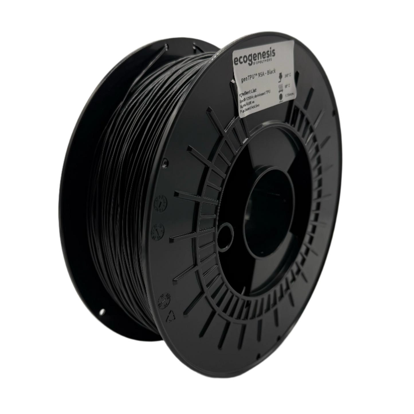 Biodegradable Flexible TPU-95A (soft) - Black - 1kg 1.75mm