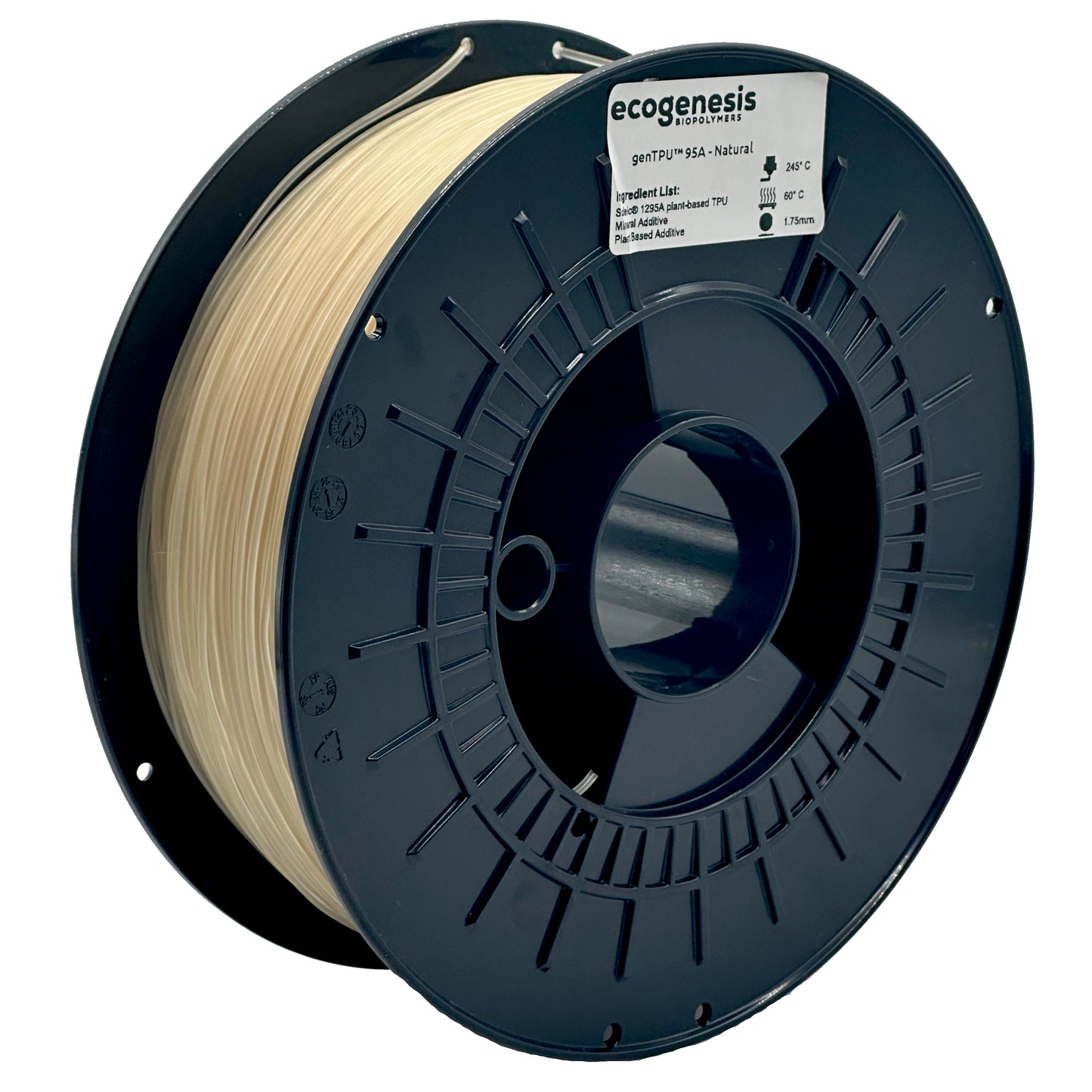 Biodegradable Flexible TPU-95A (soft) - Natural - 1kg 1.75mm