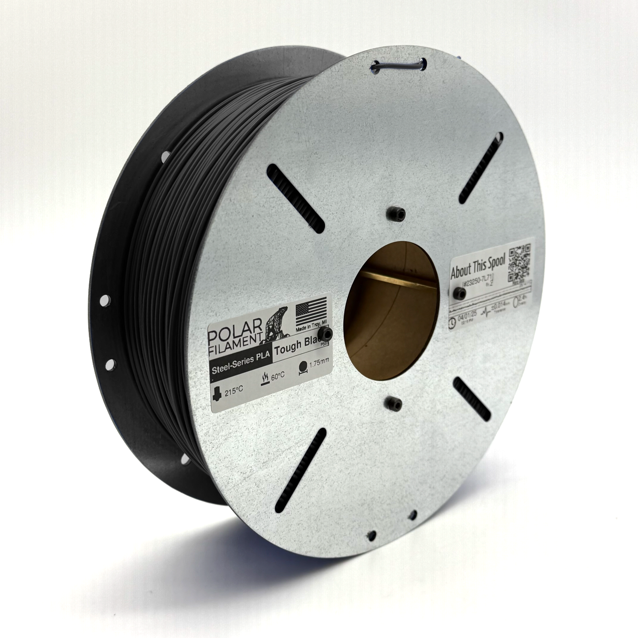 Steel Series PLA - Random Color 1kg 1.75mm, metal (steel) spool (made to order, estimated 1 week turnaround)