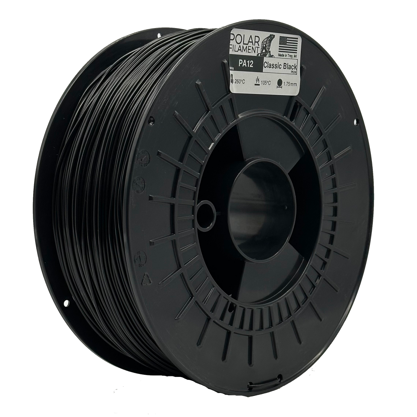Black Nylon PA12 - 1kg 1.75mm