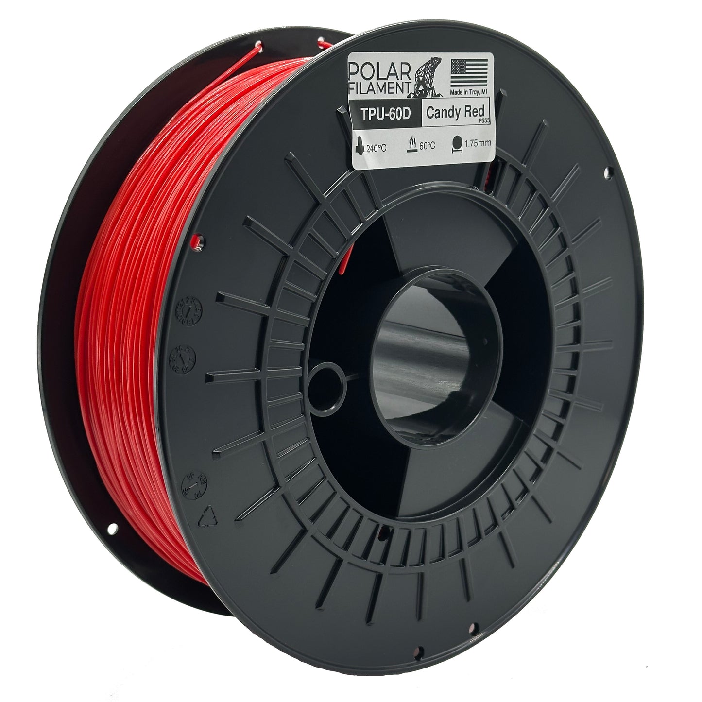 Candy Red Flexible TPU-60D - 1kg 1.75mm