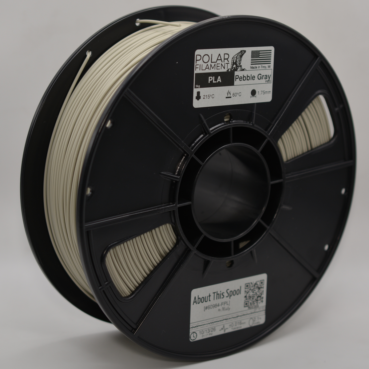 (NEW!) Pebble Gray PLA - 1kg 1.75mm