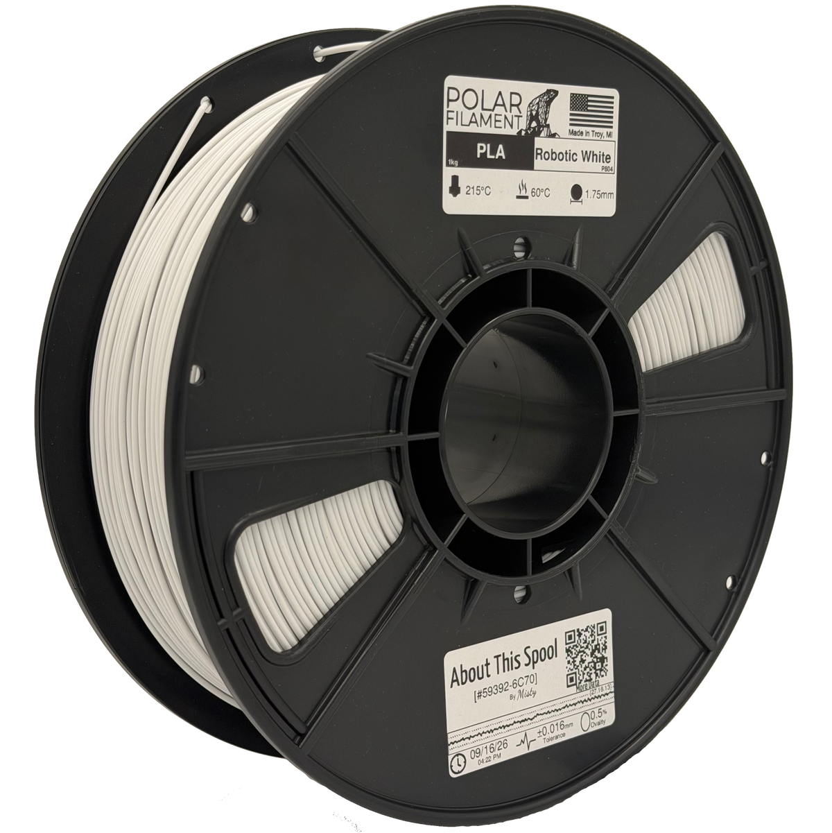 (NEW!)Robotic White PLA - 1kg 1.75mm
