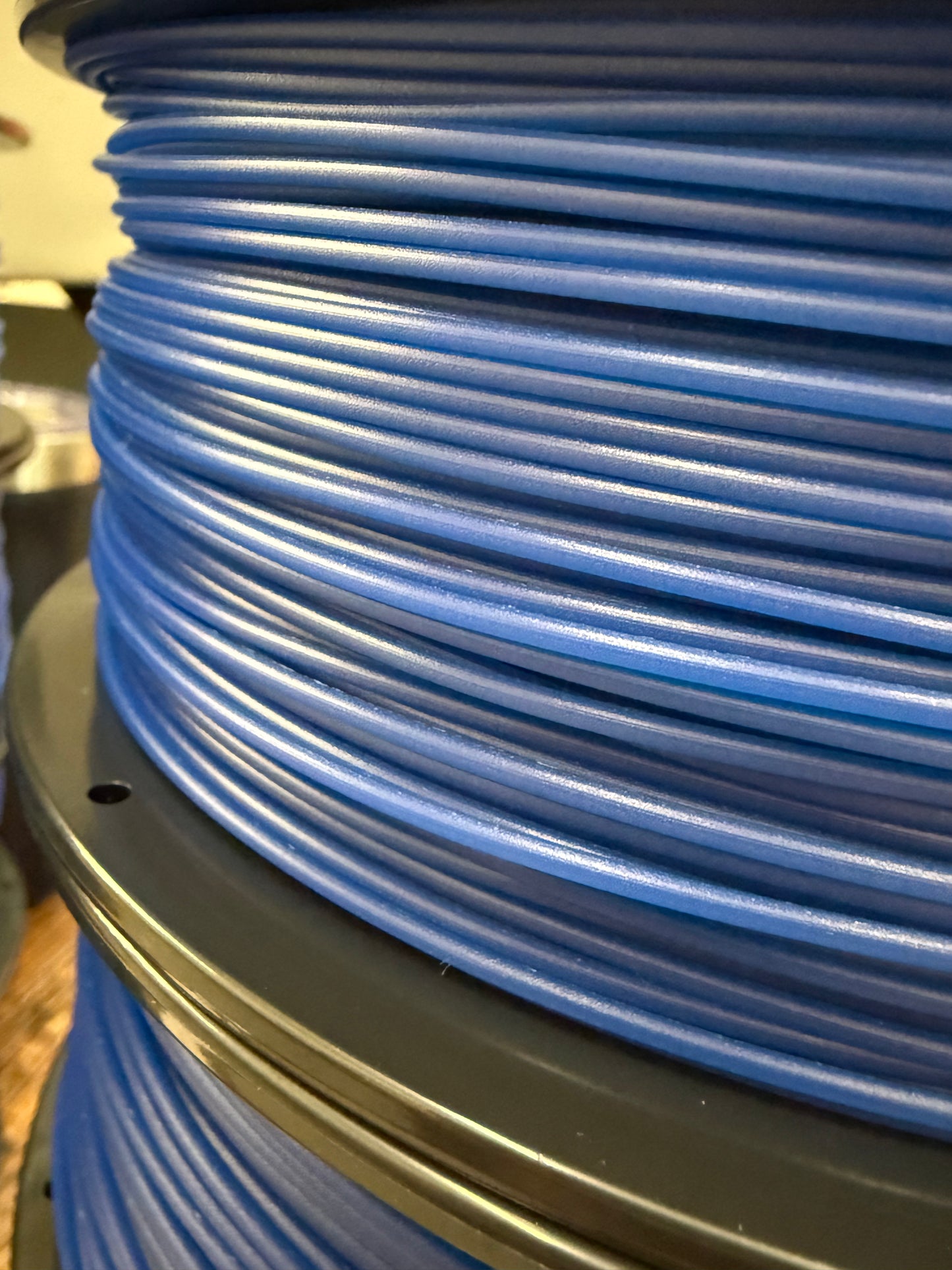 [FACTORY SECONDS] Sapphire PLA 1.75mm 1kg.  Sold as-is, rough surface finish