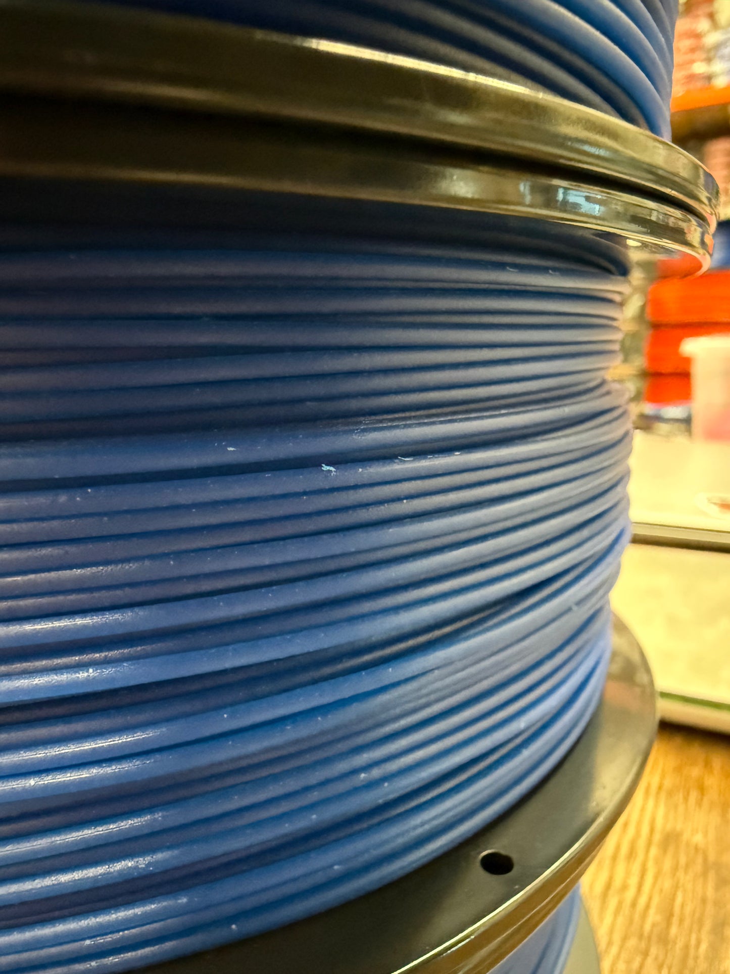 [FACTORY SECONDS] Sapphire PLA 1.75mm 1kg.  Sold as-is, rough surface finish