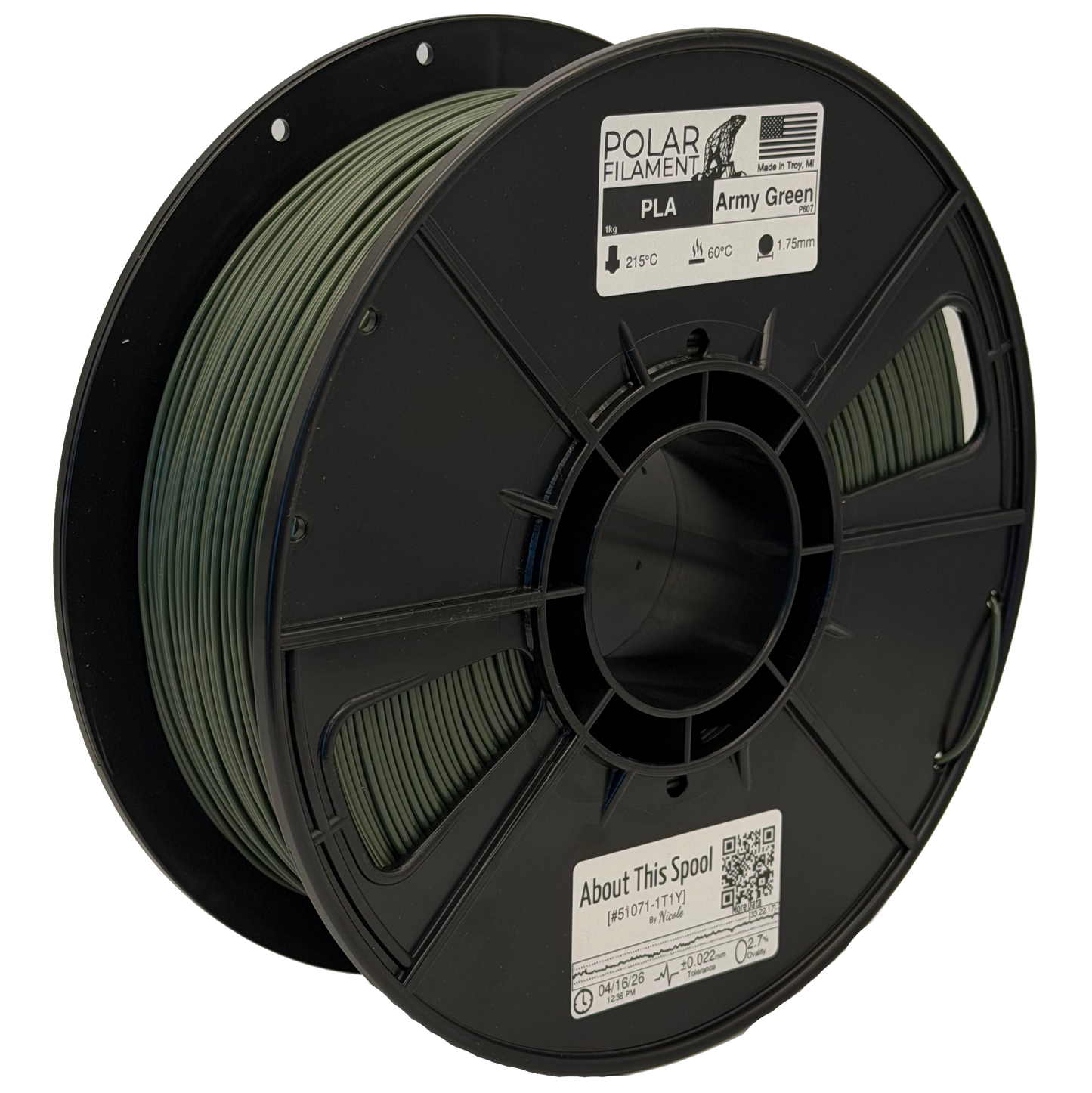 Army Green PLA - 1kg 1.75mm