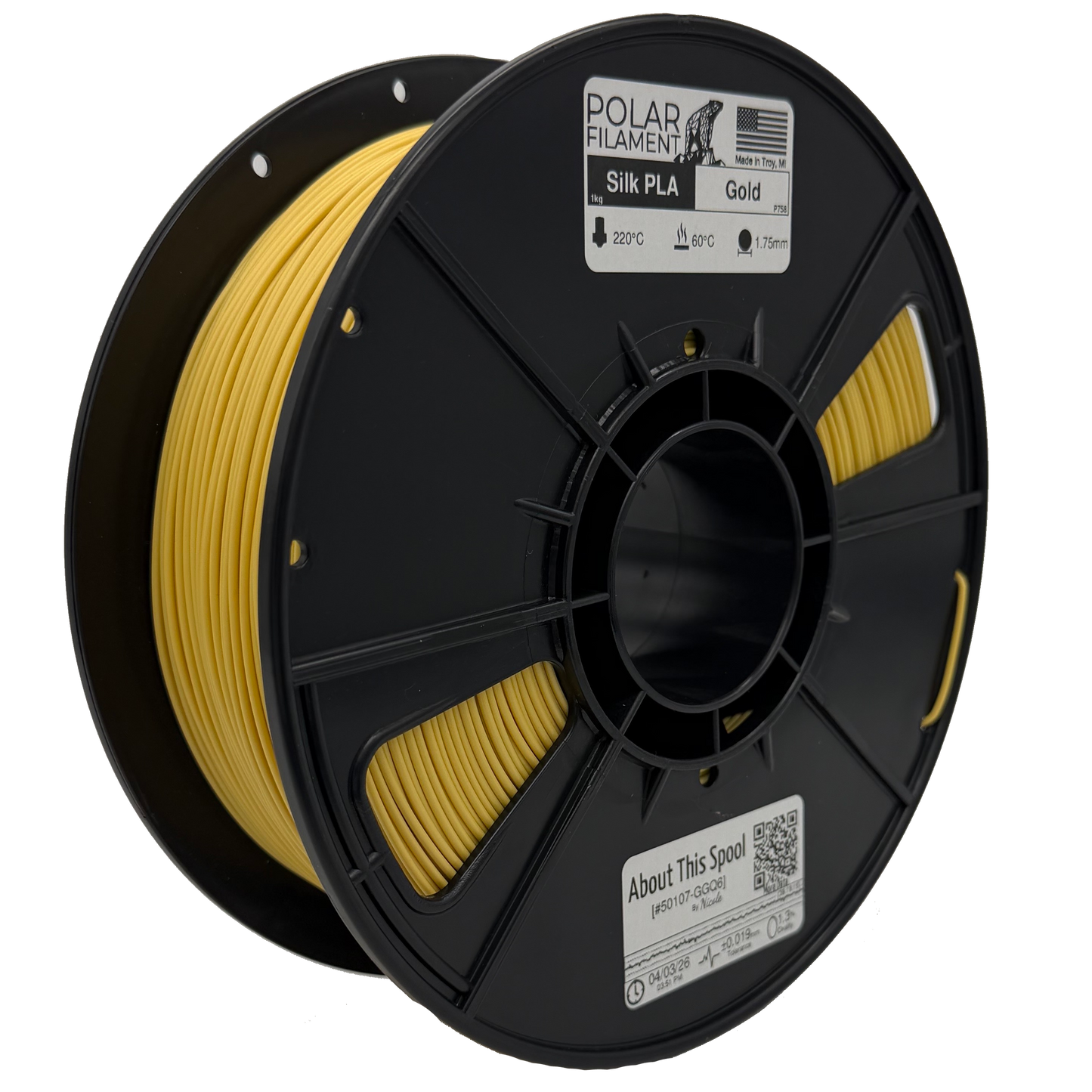 [Experimental] Gold Silk PLA Blend - 1kg 1.75mm