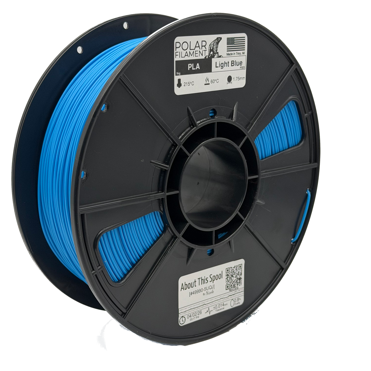 Light Blue PLA - 1kg 1.75mm