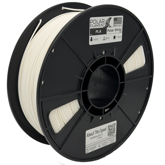 Polar White PLA (Recycled Spool) - 1kg 1.75mm