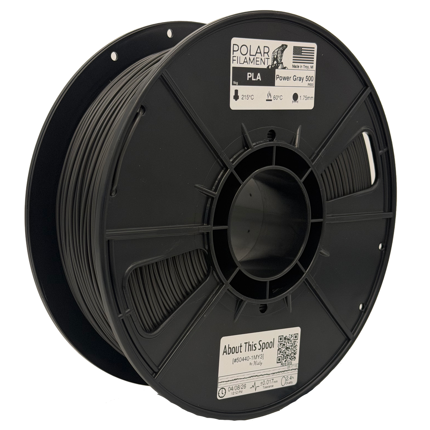 Power Gray 500 PLA - 1kg 1.75mm