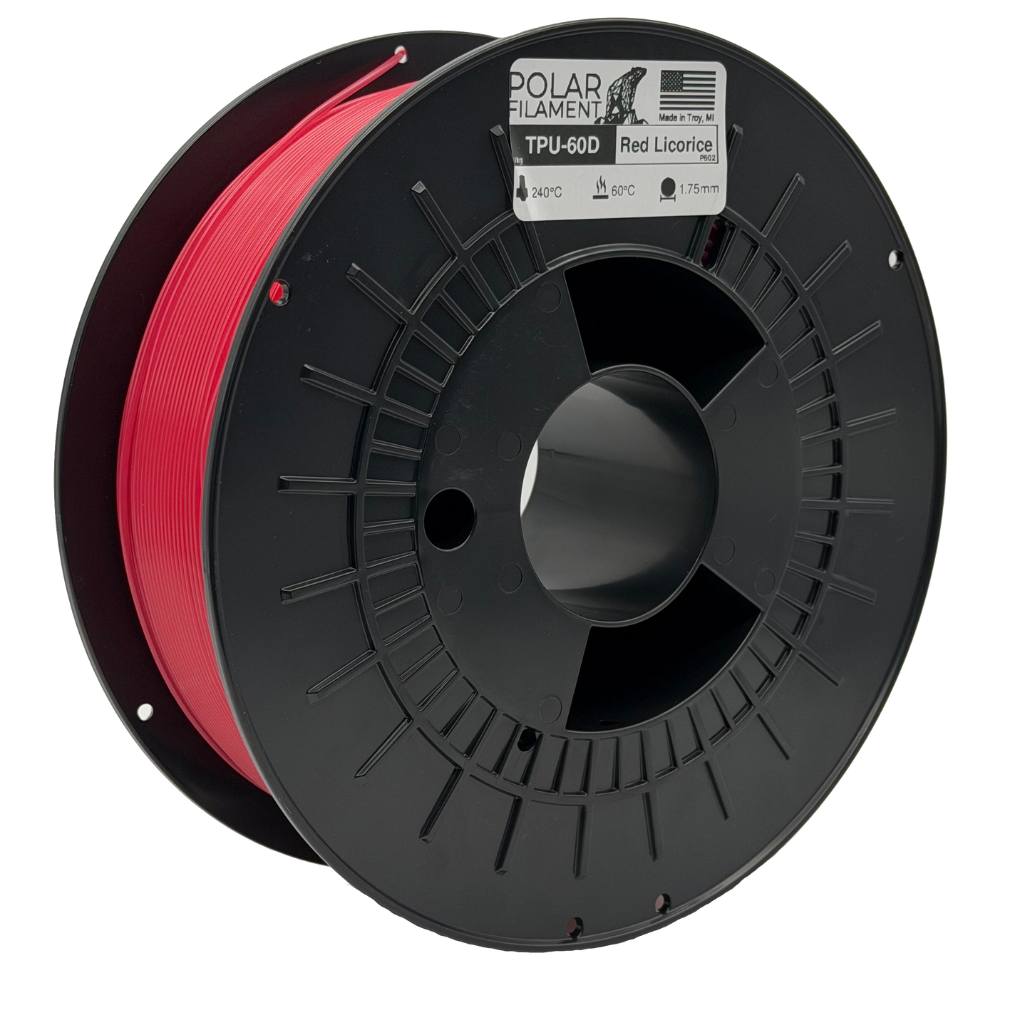 Red Licorice Flexible TPU-60D - 1kg 1.75mm