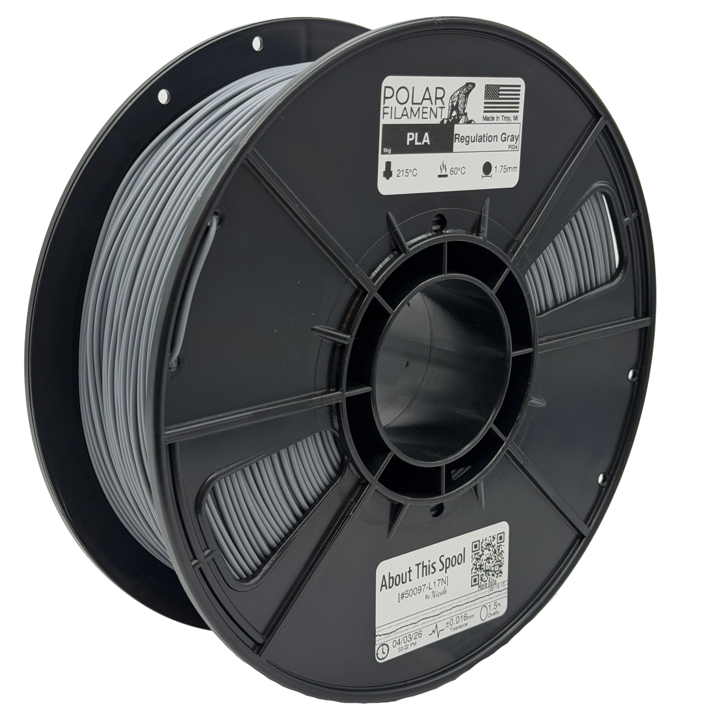 Regulation Gray PLA - 1kg 1.75mm