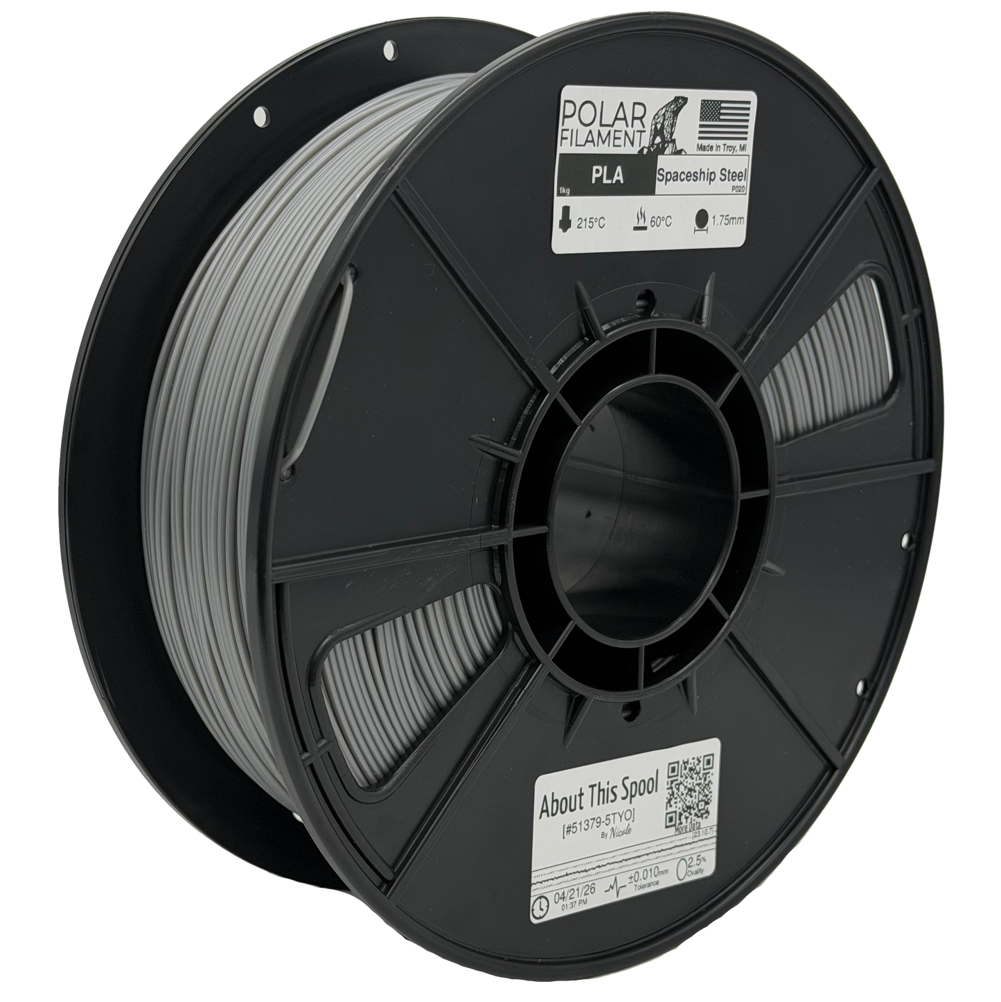 Spaceship Steel PLA - 1kg 1.75mm